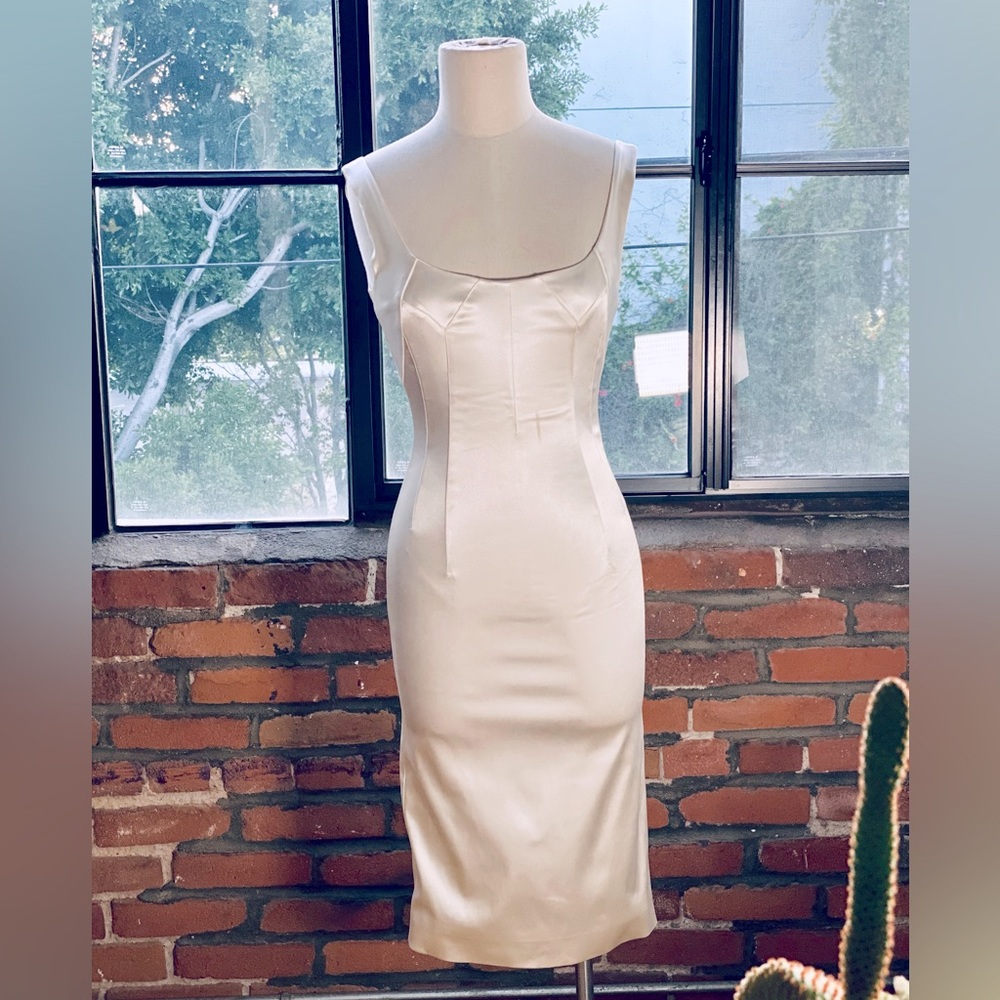 Dolce & Gabbana fitted Dress white satin